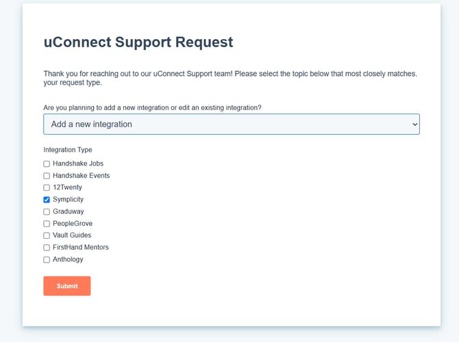 support ticket form