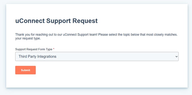 support ticket form