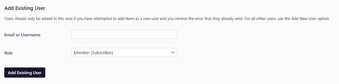 editing an existing user within uConnect