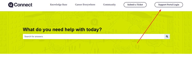click on the support portal login
