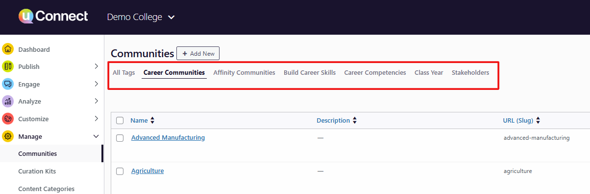 community groups in uConnect