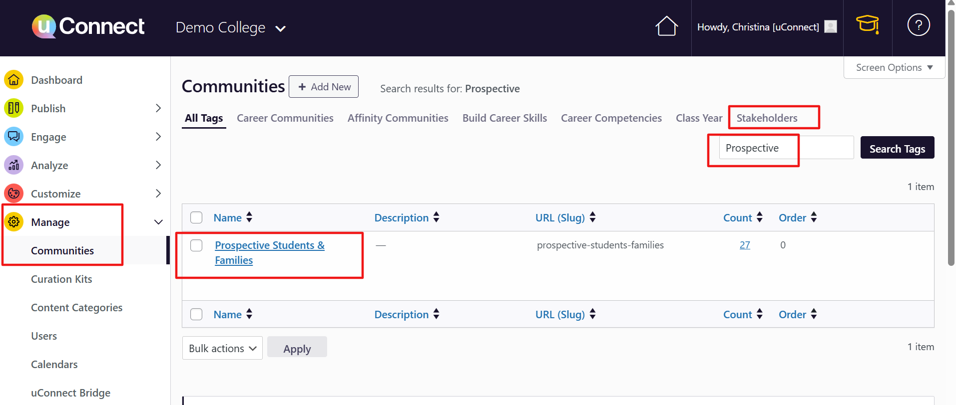 locate audience communities under the manage section