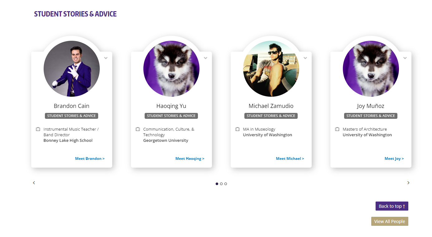 horizontal layout for a People widget