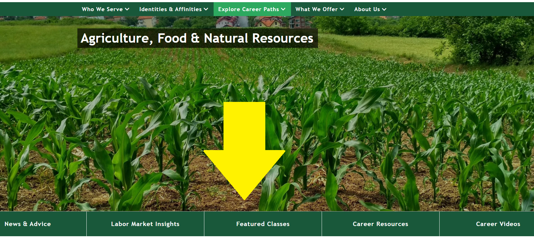 hero community navigation menu live on a community page