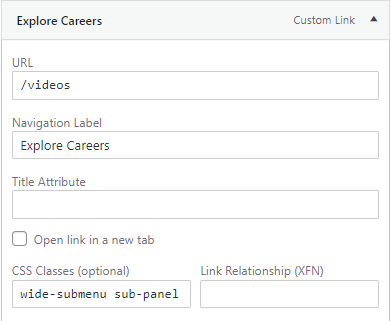 adding css classes code to edit your menu format